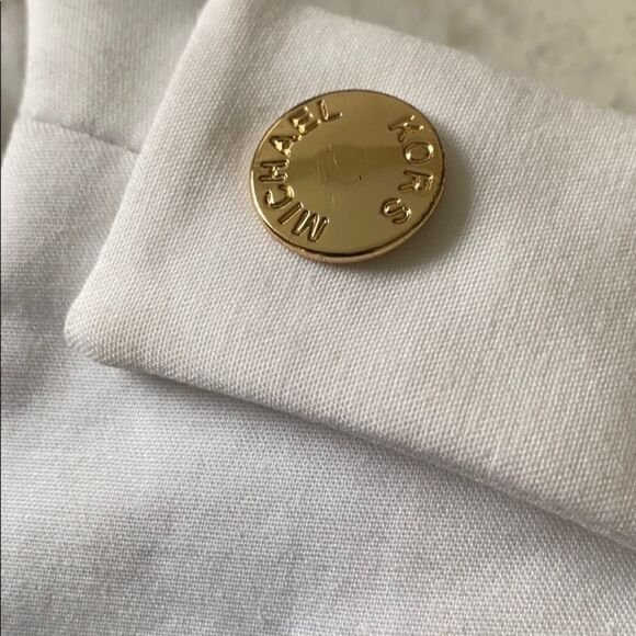 Michael Kors leatherette Cropped Blazer Navy 2 - Picture 10 of 12